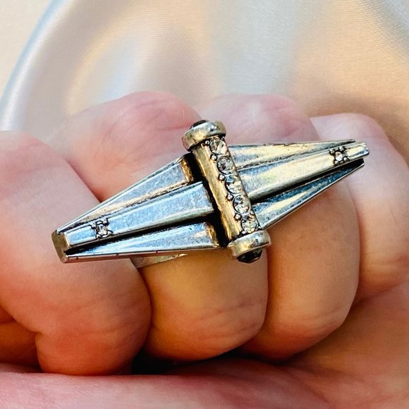 Jewelmint Jewelry - Jewelmint 💎 Industrial/Deco Rhinestone Ring